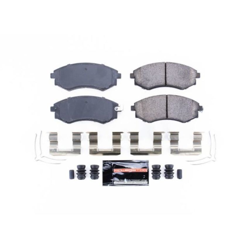 PowerStop Z23-449 PowerStop - Z23 Daily Driver Carbon-Fiber Ceramic Brake Pads with Hardware Kit