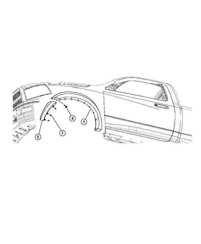 Mopar 1KA00RXFAD MOLDING, Wheel Opening Flare