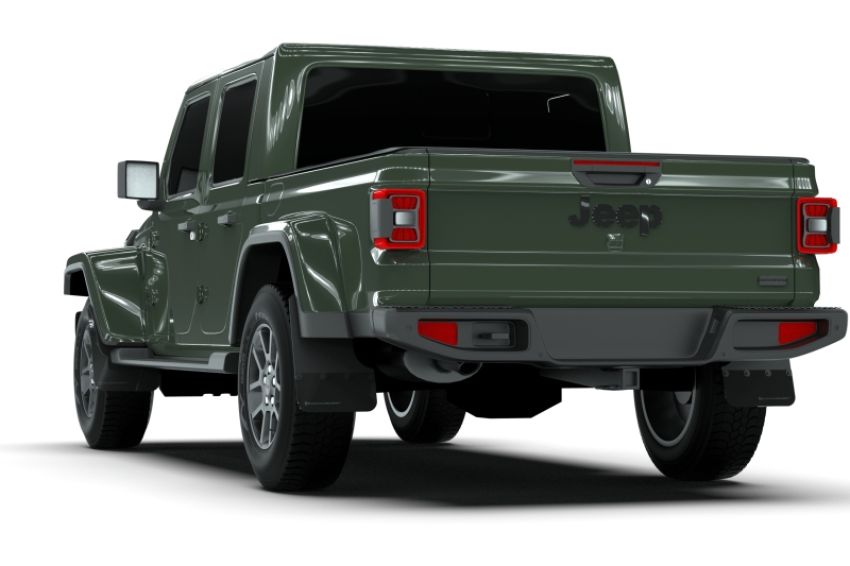 Rally Armor MF84-BLK-AGN Black Mud Flap/Army Green Logo