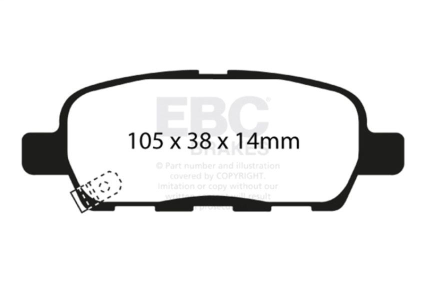 EBC Brakes DP31666C Redstuff Ceramic Low Dust Brake Pads
