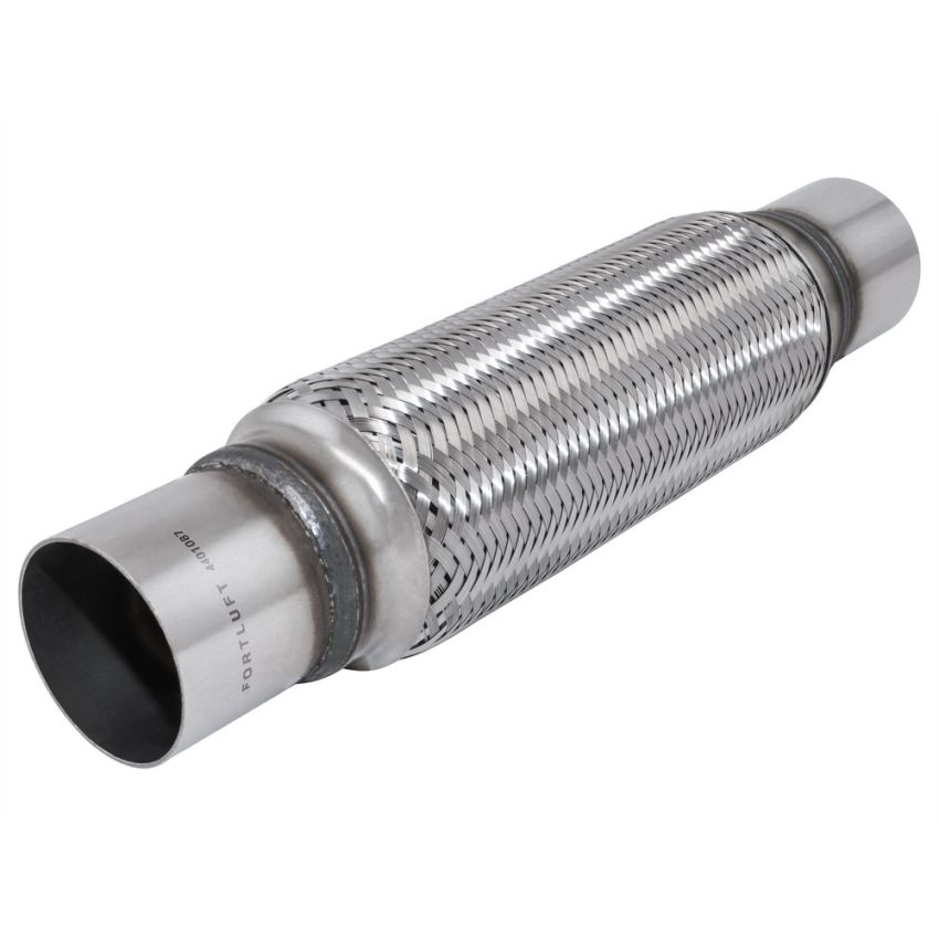 FORTLUFT 4401087 Exhaust Flex Connector with Extension Pipes 2.25''x10.00''x14.00' 'Stainless Steel