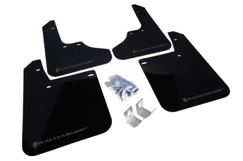 Rally Armor MF2-UR-BLK/GRY Black Mud Flap/Grey Logo