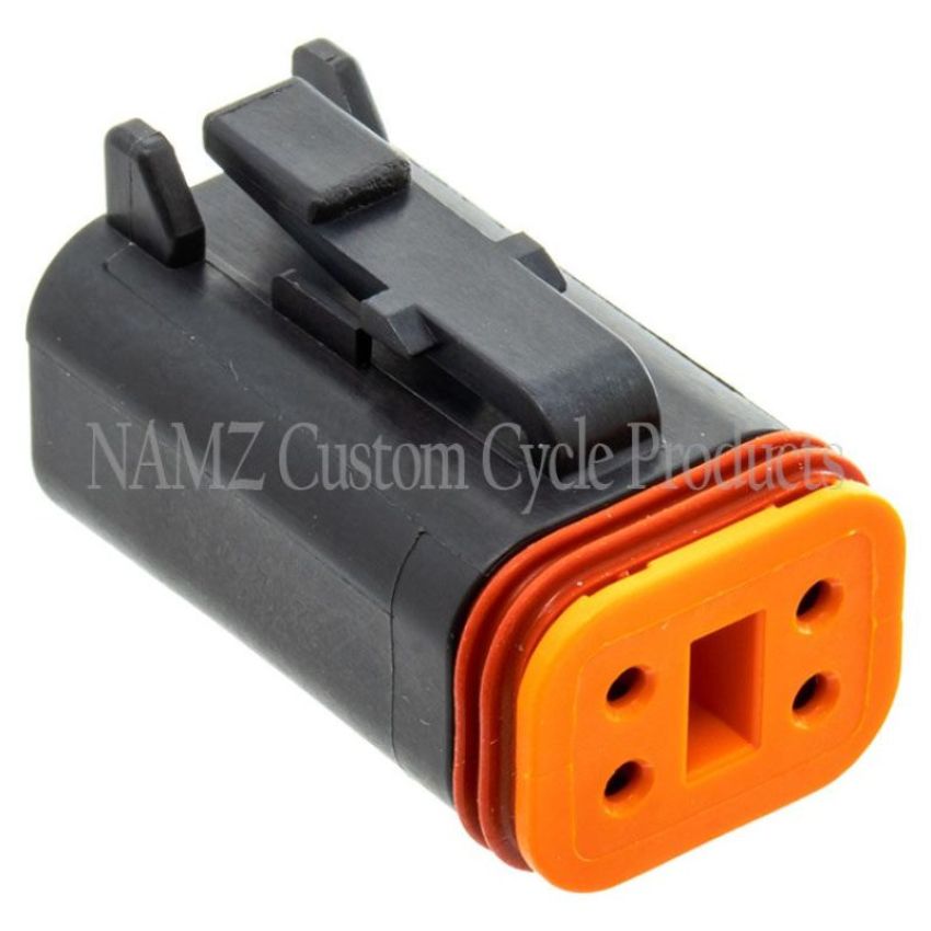 NAMZ DP-4B Deutsch DT Series 4-Wire Plug & Wedgelock - Black (HD 72114-94BK)