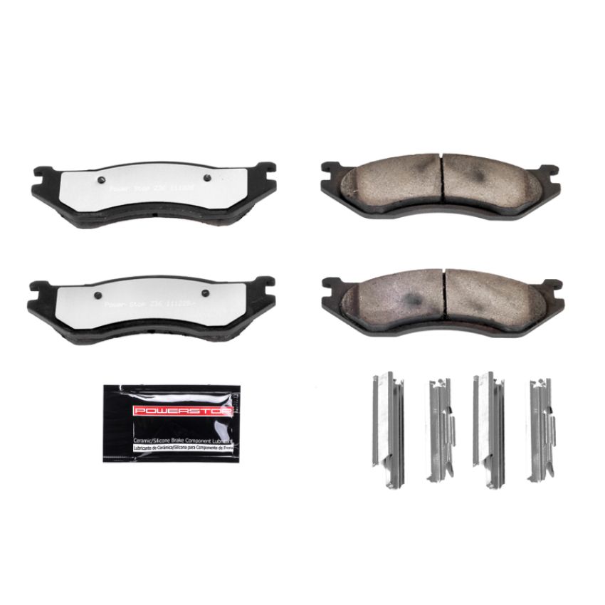 PowerStop Z36-966 PowerStop - Z36 Truck and SUV Carbon-Fiber Ceramic Brake Pads with Hardware Kit