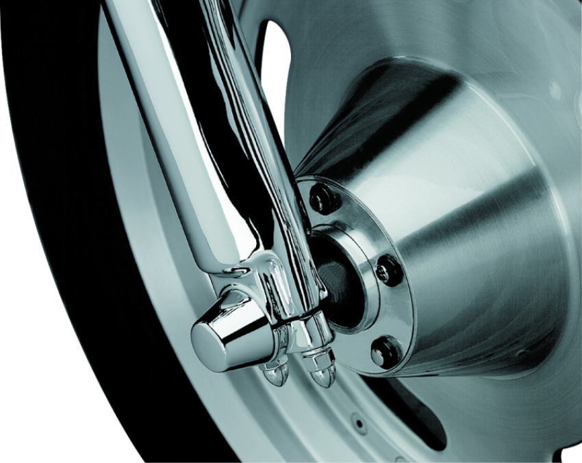 Kuryakyn 1214 Front Axle Nut Caps Chrome