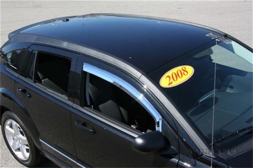 Putco 480140 07-12 Dodge Caliber (Front Only) Element Chrome Window Visors