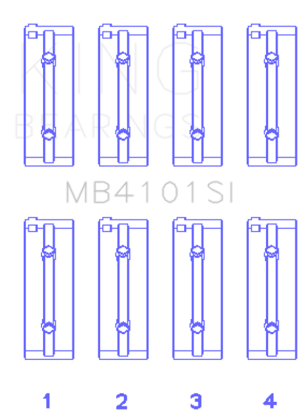 King Alpha Romeo AR 01928 / AR 06430 / AR 64102 / AR 64101 / AR 06120 / AR 01932 Main Bearing Set