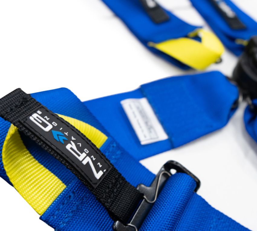 NRG SBH-HRS6PCBL FIA 6pt 2in. Shoulder Belt for HANS Device/ Rotary Cam Lock Buckle/ 3in. Waist Belt - Blue