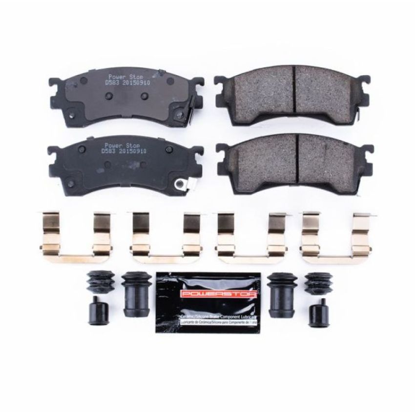 PowerStop Z23-583 PowerStop - Z23 Daily Driver Carbon-Fiber Ceramic Brake Pads with Hardware Kit