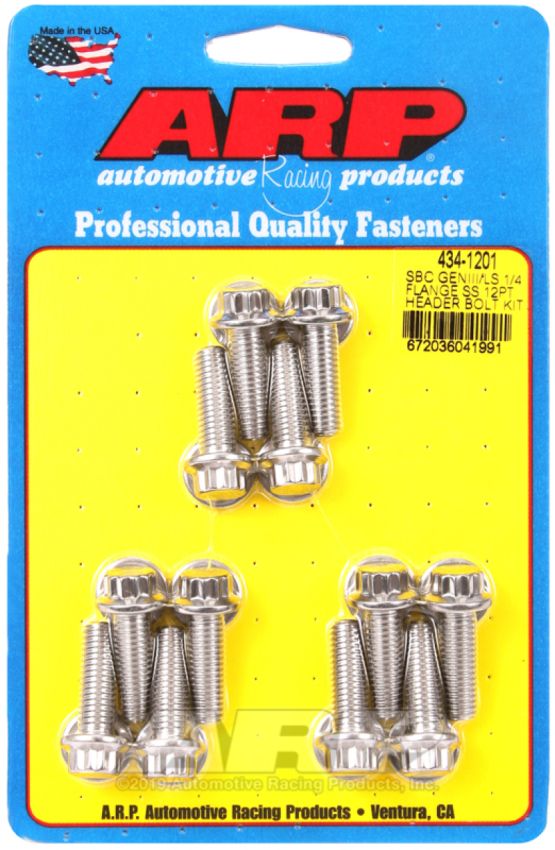 ARP ARP434-1201 S/S Header Bolt Kit - 12pt. GM LS