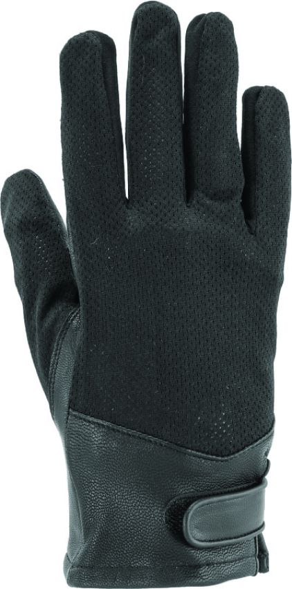 Kuryakyn 094485 Leather By River Road Pecos Leather Mesh Gloves Black - Medium