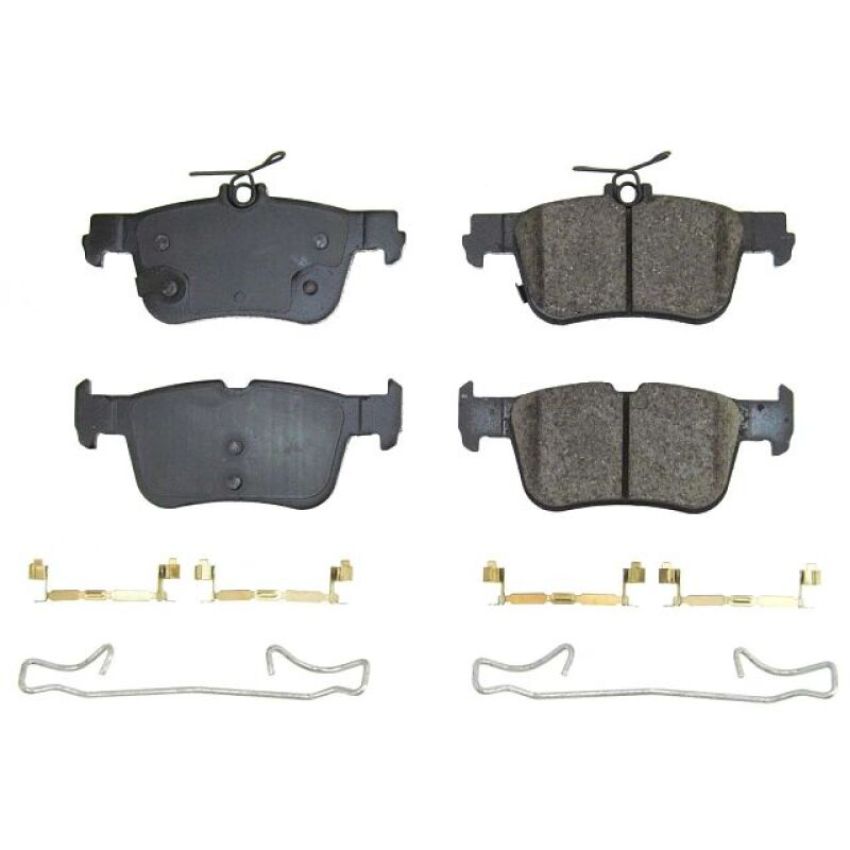 PowerStop 17-2384 PowerStop - Z17 Low-Dust Ceramic Brake Pads with Hardware