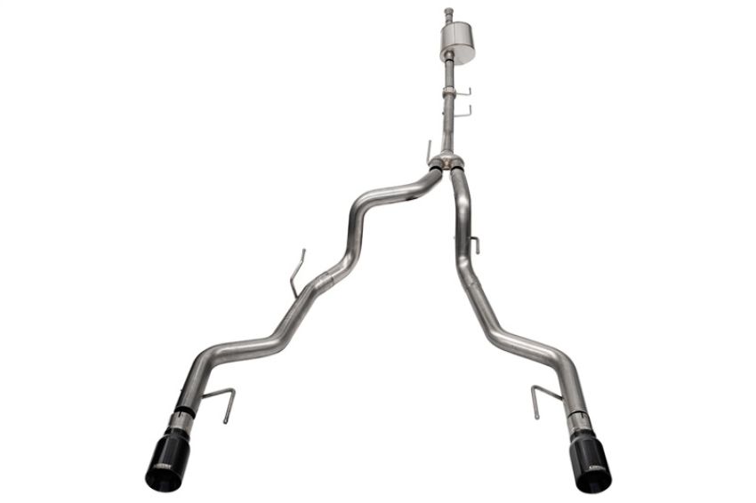 CORSA Performance 21185BLK Corsa 2021-2024 2023 Ford F-150 SuperCrew/5.5ft Bed 3.5L V6 Sport Cat-Back Dual Rear Exit-Black PVD