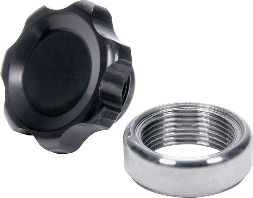 ALLSTAR PERFORMANCE ALL36167 Filler Cap Black with Weld-In Steel Bung Small