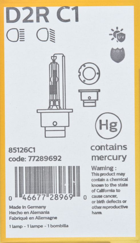 Philips D2RC1 Philips Xenon HID lamp D2R