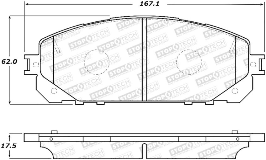 Stoptech 308.18390 Street Brake Pads - Front