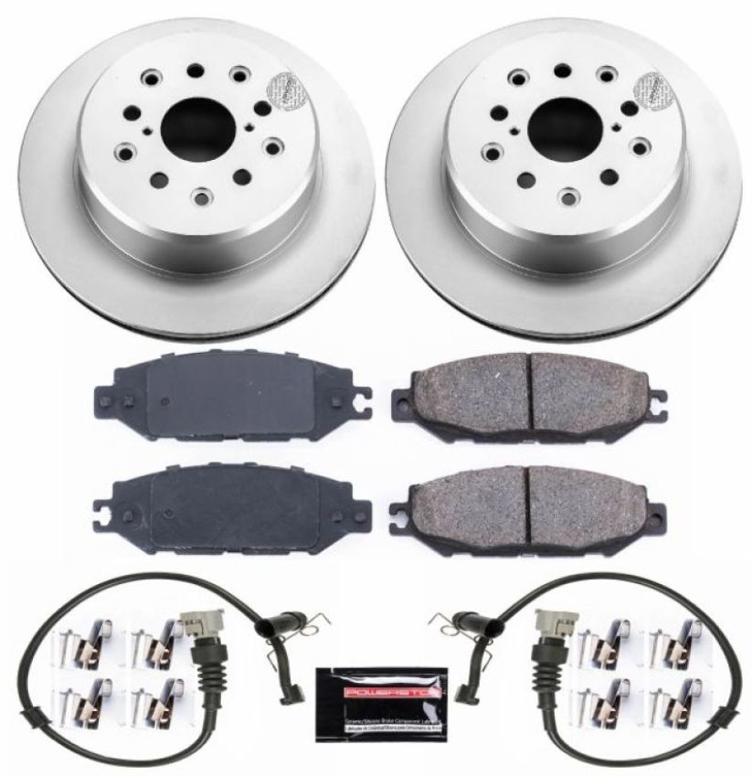 PowerStop CRK5061 Genuine Geomet Coated Rotor and Low-Dust Ceramic Brake Pad Kit