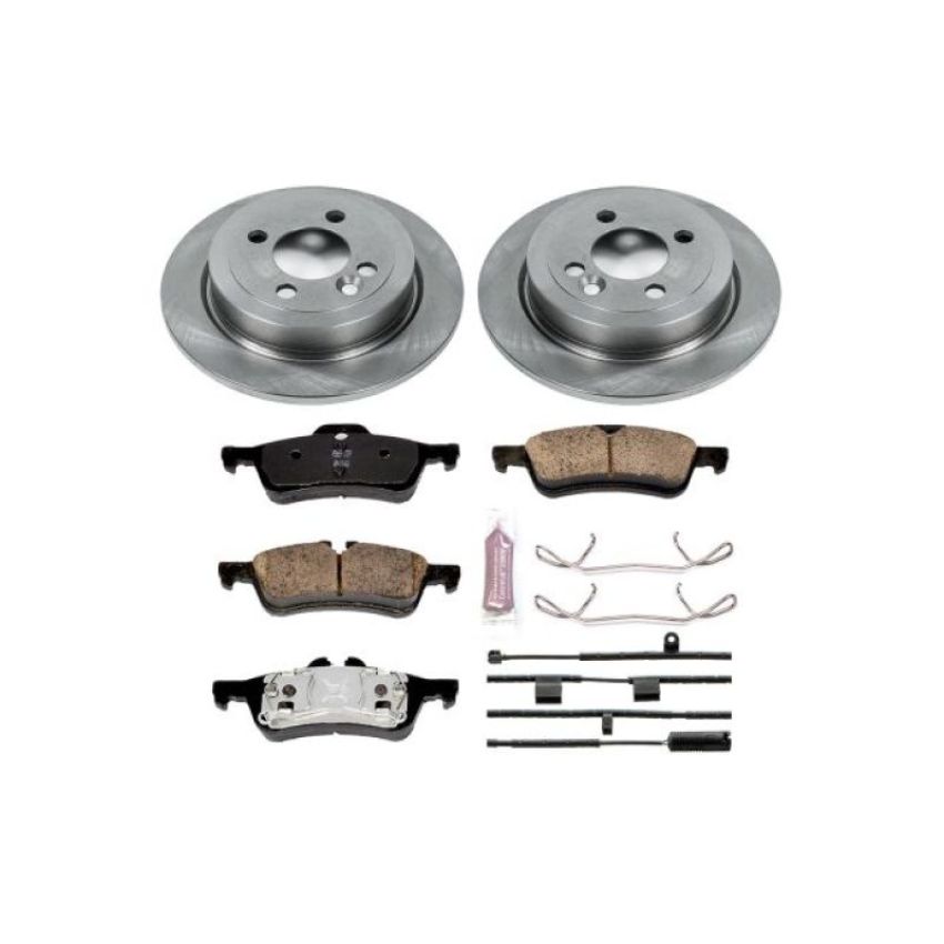 PowerStop KOE6280 OE Stock Replacement Low-Dust Ceramic Brake Pad and Rotor Kit