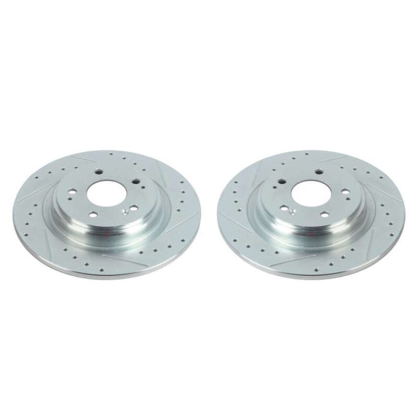 PowerStop JBR1781XPR PowerStop Evolution Performance Drilled, Slotted & Plated Brake Rotor Pair