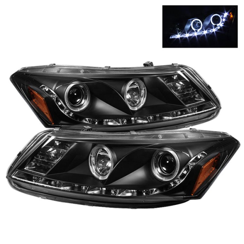 SPYDER 5010667 Projector Headlights - LED Halo - Black