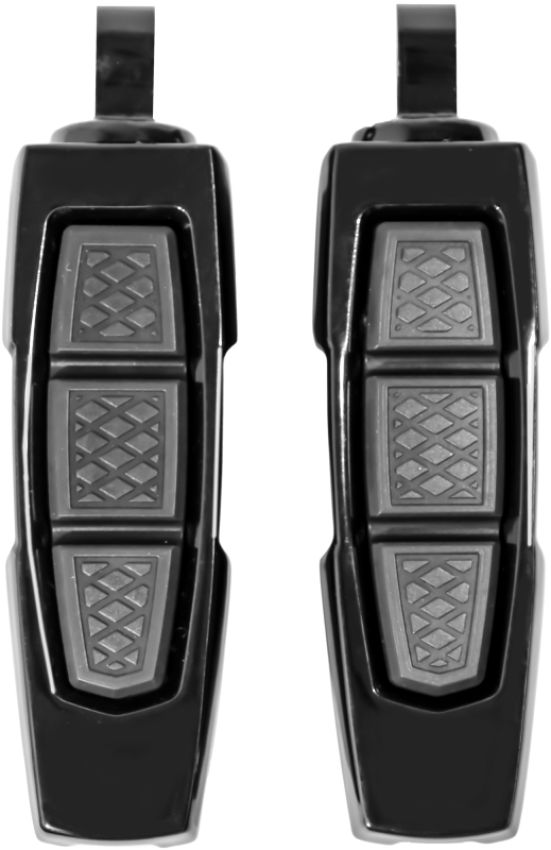 Kuryakyn 10030-2 Enygma Pegs With Adapter- Gloss Black