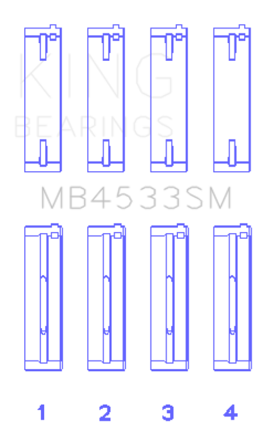 King Audi 2.1L/2.2L 10V/20V 5cyl Turbo (Size STD) Main Bearing Set
