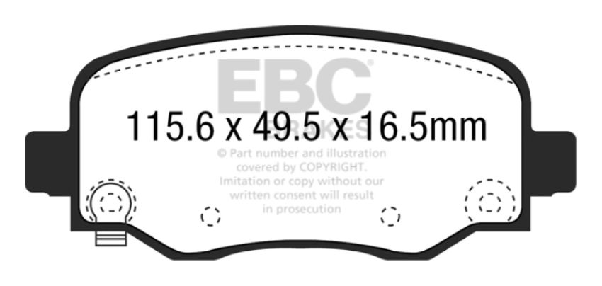 EBC Brakes DP33031C Redstuff Ceramic Low Dust Brake Pads