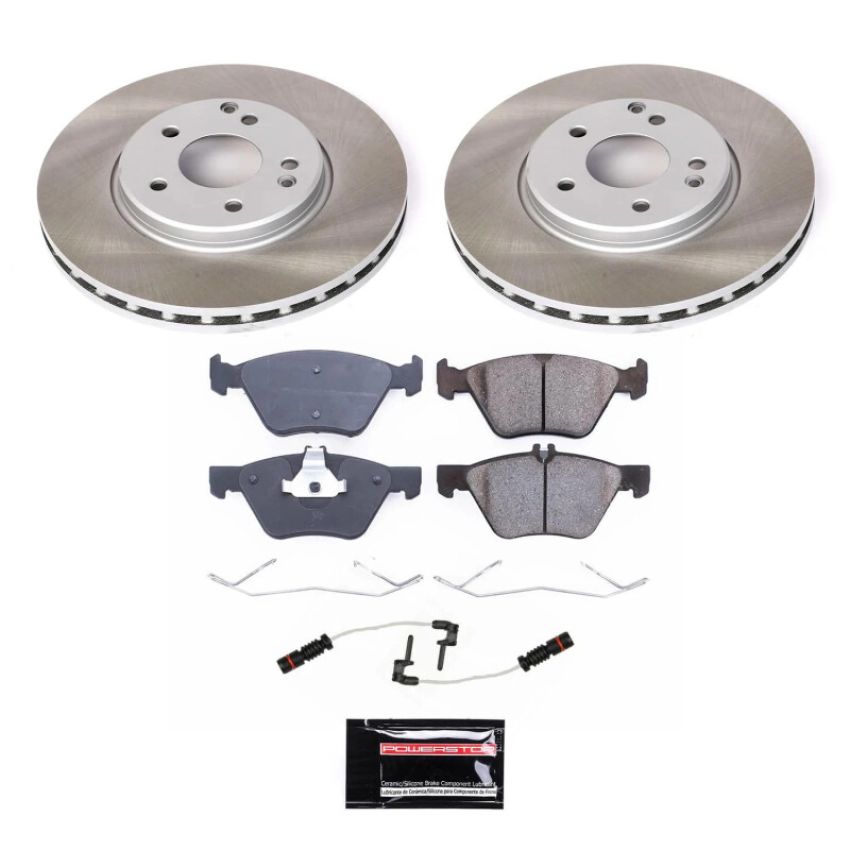 PowerStop SC2926 Semi-Coated Rotor and Low-Dust Ceramic Brake Pad Kit