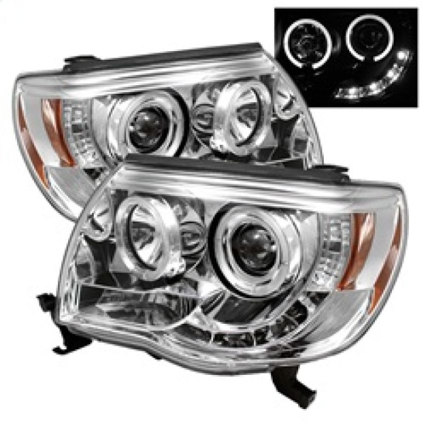 SPYDER 5011923 Projector Headlights - LED Halo - Chrome