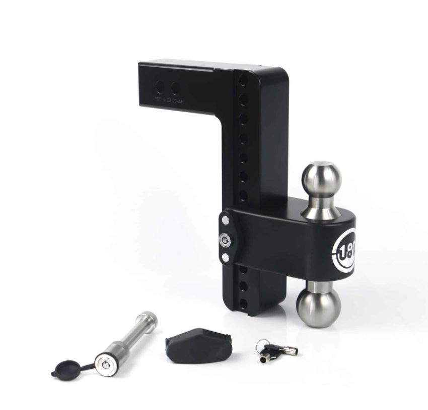 Weigh Safe LTB10-2.5-KA-CER-BLA 180 Hitch 10in Drop Hitch & 2.5in Shank (10K/18.5K GTWR) w/WS05 - Black Cerakote