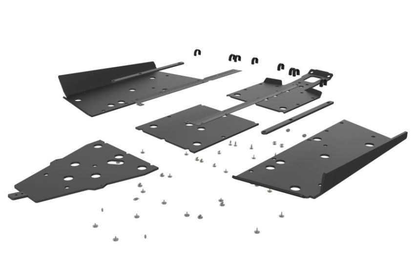 Seizmik 76-10164 KIT 16-21 Polaris General 1000/ XP UHMW Skid Plate w/Rock Slider Kit - Black