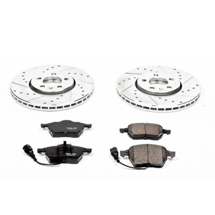 PowerStop K898 Z23 Daily Driver Carbon-Fiber Ceramic Brake Pad and Drilled & Slotted Rotor Kit
