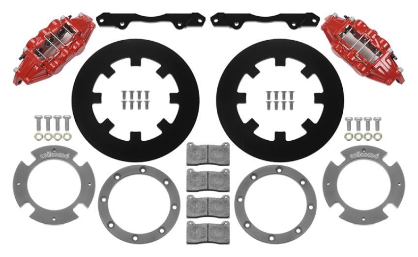 Wilwood 140-16628-R 17-21 Can-Am X3RS Red 6-Piston Front Kit 11.25in - Undrilled Rotors