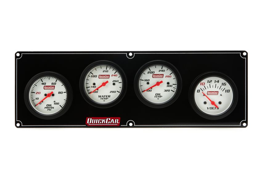 QUICKCAR RACING PRODUCTS QRP61-7027 4 Gauge Extreme Panel OP/WT/OT/Volt
