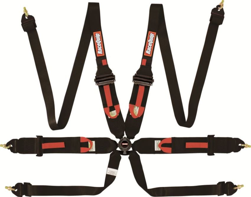 Racequip 854004 Black FIA CAMLOCK 6pt Pull Up Lap FHR
