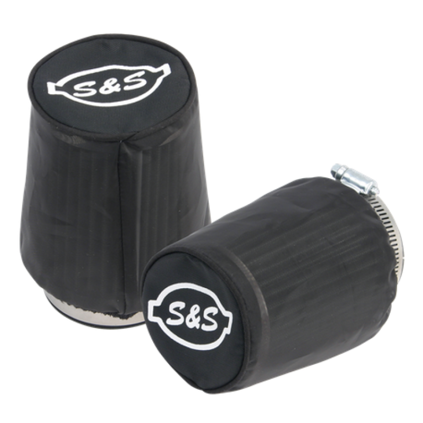 S&S Cycle 106-0248 Air Filter Cover For Tapered S&S Tuned Induction Filters - Black Nylon - 2 Pack