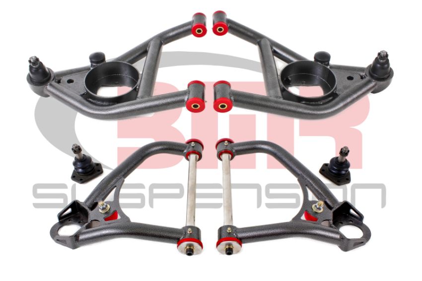 BMR Suspension AA029H BMR 67-69 1st Gen F-Body Upper And Lower A-Arm Kit - Black Hammertone