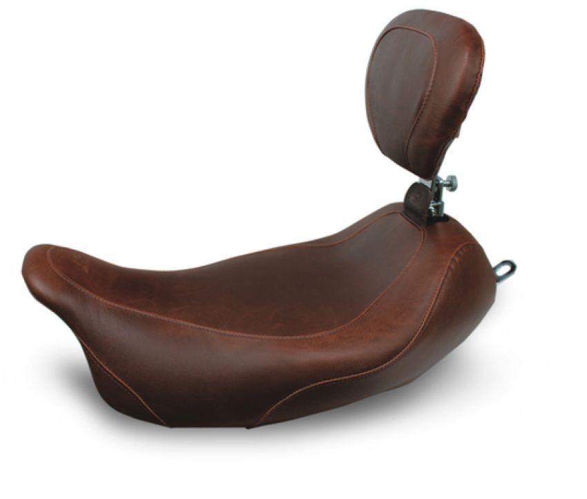 Mustang Motorcycle 79810 Mustang 08-21 Harley Electra Glide Std,Rd Glide,Rd King,Str Glide Wide Tripper Solo Seat - Brown