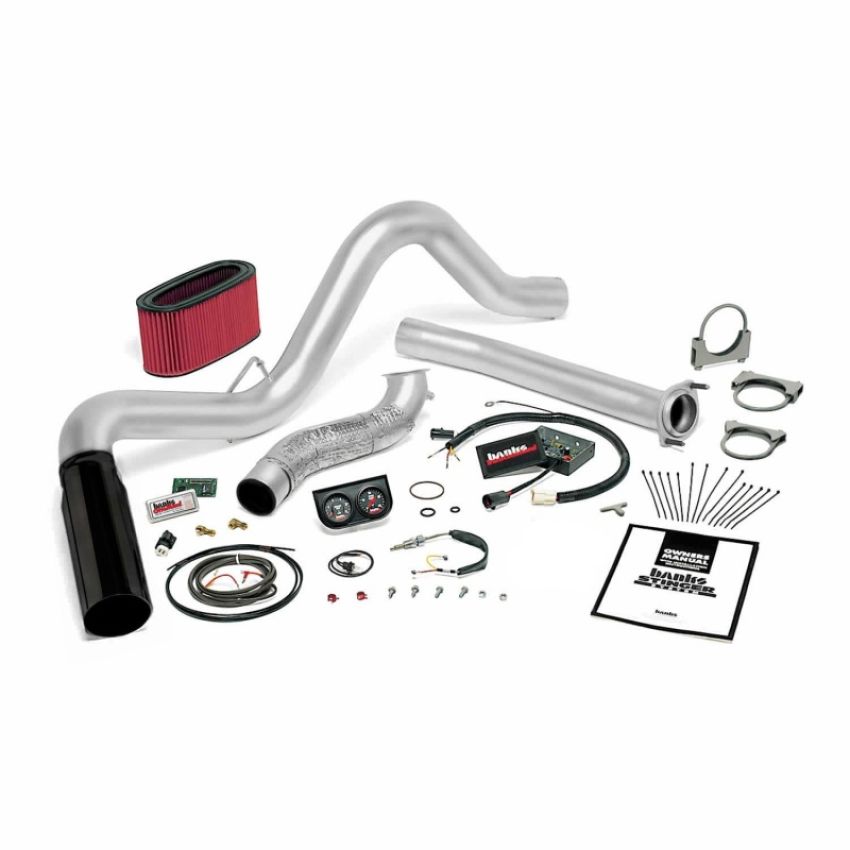 Banks Power 48557-B 95.5-97 Ford 7.3L Auto Stinger System - SS Single Exhaust w/ Black Tip