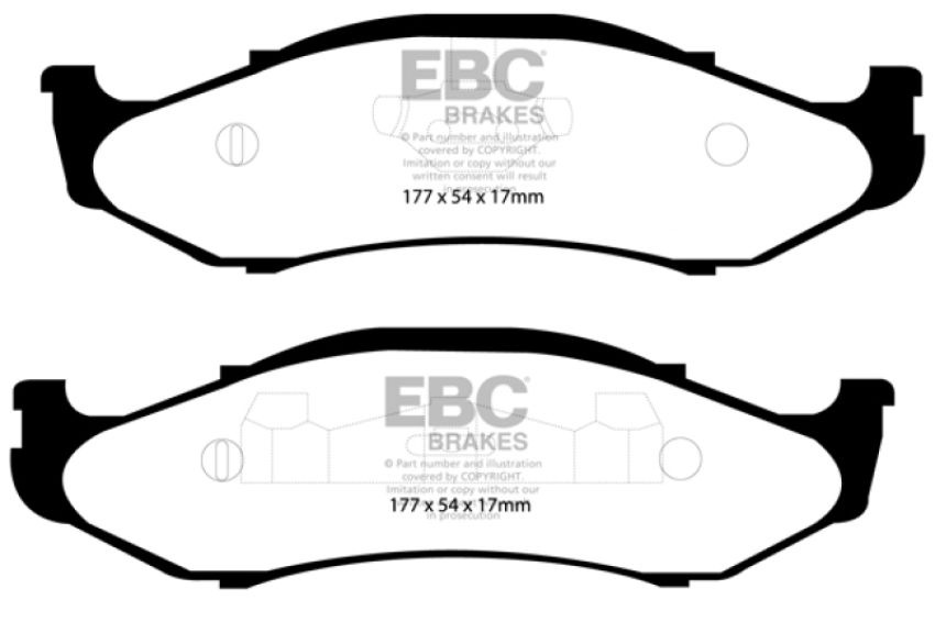 EBC Brakes DP61255 6000 Series Greenstuff Truck/SUV Brakes Disc Pads