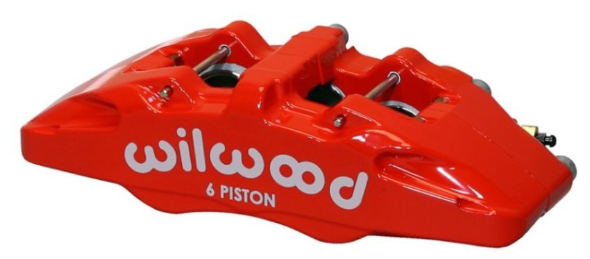 Wilwood 120-13439-RD Caliper-Forged Dynapro 6 5.25in Mount-Red-L/H 1.38/1.00/1.00in Pistons .81in Disc