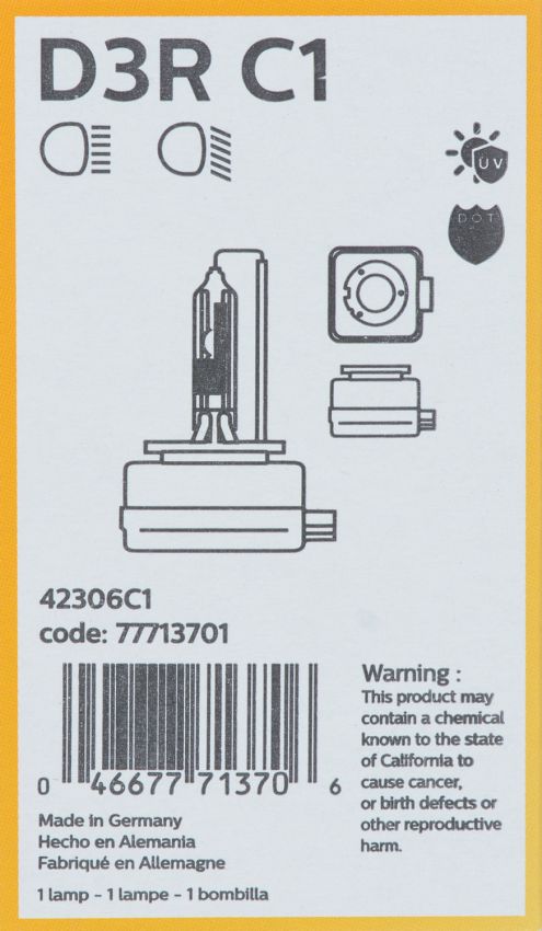 Philips D3RC1 Philips Xenon HID lamp D3R