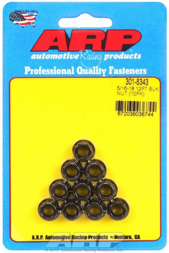 ARP ARP301-8343 5/16-18 12pt. Nuts (10)