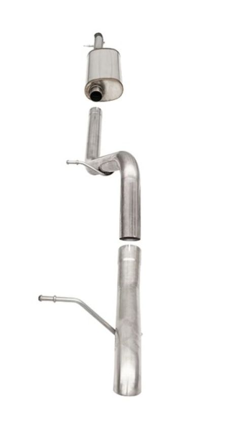 CORSA Performance 21122 Corsa 2007-2018 Jeep Wrangler JKU 3.6L Sport 2.75in Cat-Back Exhaust w/ Single 4in Tips