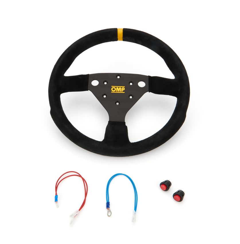 OMP RACING, INC. OMPOD0-2042-A01-071 320 SP Steering Wheel Black Grip Silver Center