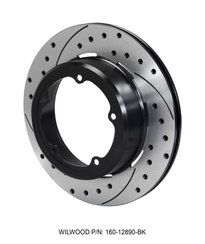 Wilwood 160-12890-BK Rotor-1.91in Offset-SRP-BLK-Drill-RH 12.19 x .810 - 5 x 5.75in Floater