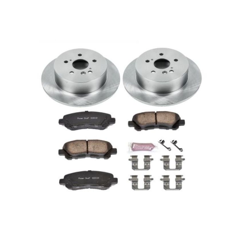 PowerStop KOE4714 OE Stock Replacement Low-Dust Ceramic Brake Pad and Rotor Kit