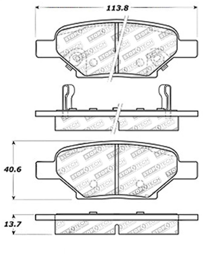 Stoptech 308.10330 Street Touring Brake Pads