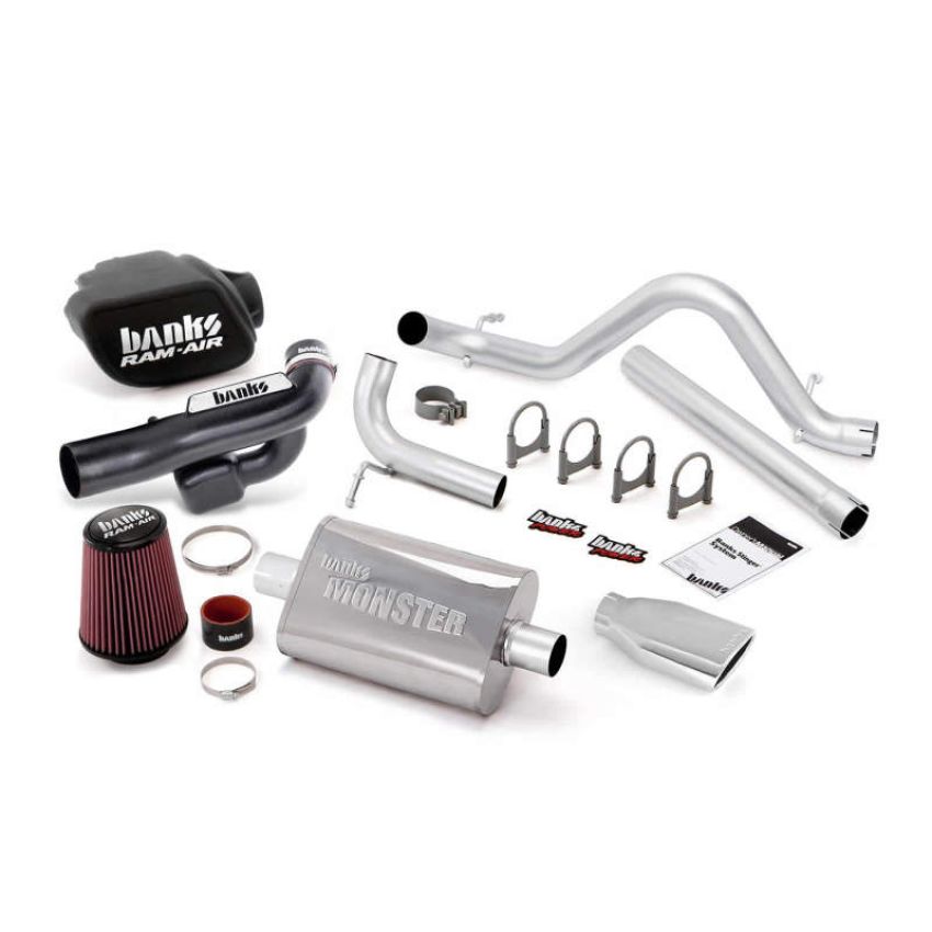Banks Power 51345 12-15 Jeep 3.6L Wrangler 4dr Stinger Sys (no AutoMind) - SS Single Exh w/ Chrome Tip