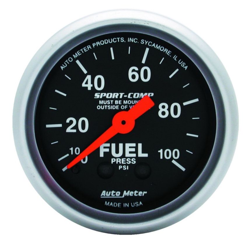 AutoMeter 3312 GAUGE, FUEL PRESSURE, 2 1/16
